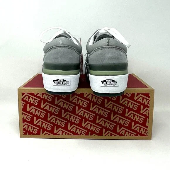 💖MEGA SALE💖Vans Old Skool Stacked Men's 9 White Skate Casual VN0A4U154TI - Picture 5 of 11